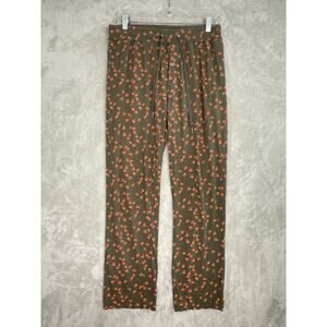 Jared Lang After Hours Olive Green Orange Swallows Pajama Pants Mens Large